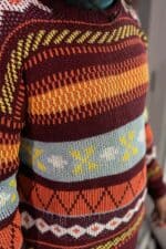 pull moche vintage jacquard unisex vue de cote