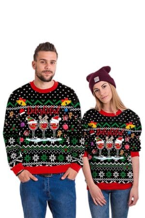 pull noel couple noir delightful