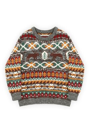 pull noel nordique jacquard femme vue de face