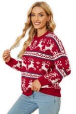 Pull Noël Rouge Rennes de Noël