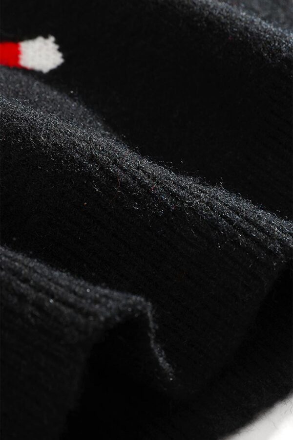 pull noir santa claus vue bas