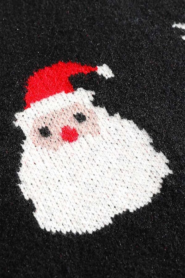pull noir santa claus vue du pere noel
