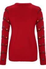 Pull Rouge Femme Sapin de Noël
