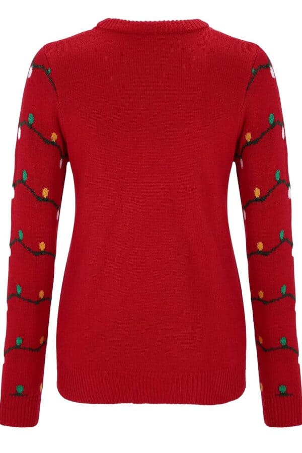 Pull Rouge Femme Sapin de Noël
