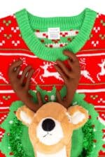 pull tete de renne 3d vue detaillee
