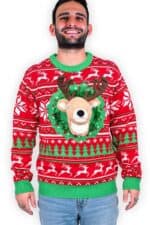 pull tete de renne homme 3d vue de face